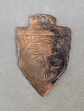 Vintage SOUVENIR OF TWO HARBORS Arrowhead Shape MINNESOTA Keychain PENDANT