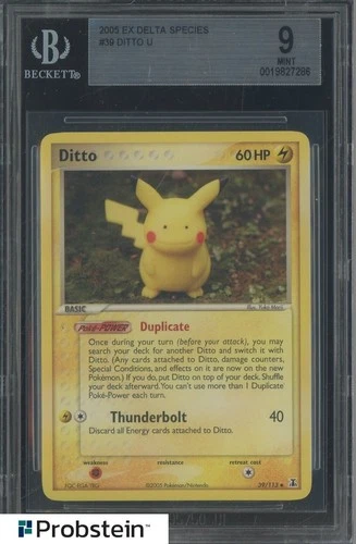 2005 Pokemon EX Delta Species #39 Ditto U BGS 9 MINT