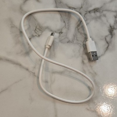 USB Type-A Male to Micro-B Male Round USB Cable White