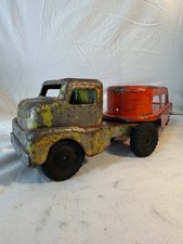 RARE Vtg 1950s Structo Snub Nose COE Toy Truck Wyandotte Trailer Patina Rig