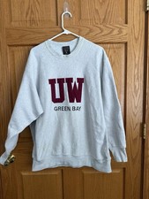 Vintage UW Green Bay Reverse Weave Sweatshirt Crew Neck Adult XL See Photos