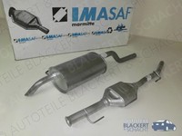 Imasaf Auspuff Set Ab Kat für Renault Clio II 1.2 16V 1999-2001 | MSD + ESD