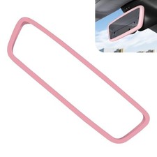 Car Rear View Mirror Protector Frame, Silicone Auto Rearview Mirror Cover, pink