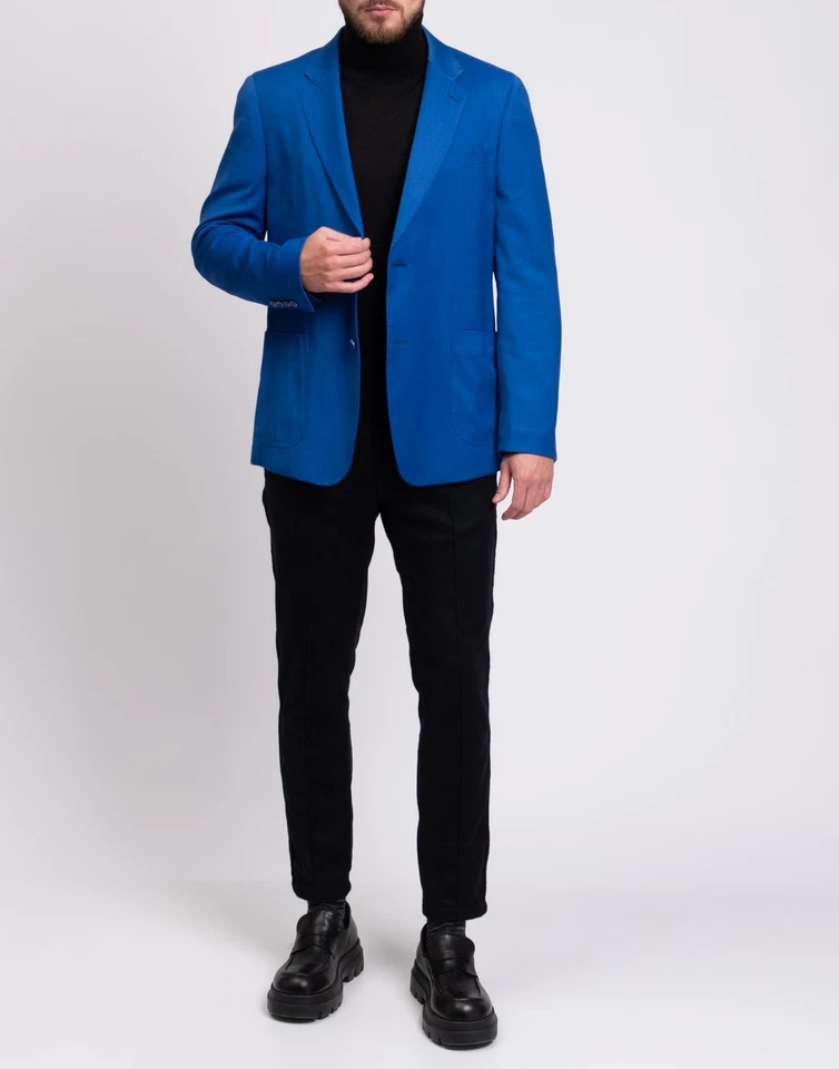 RRP €375 MARCIANO GUESS Blazer Jacket IT50 US40 L Lined Single Breasted Blue  - Image 3 of 4