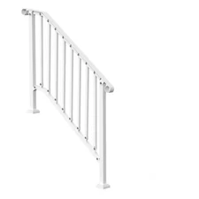 Handrails for Outdoor Steps 3-4 Step Stair Hand Rail Kit Carbon Steel Railings 3
