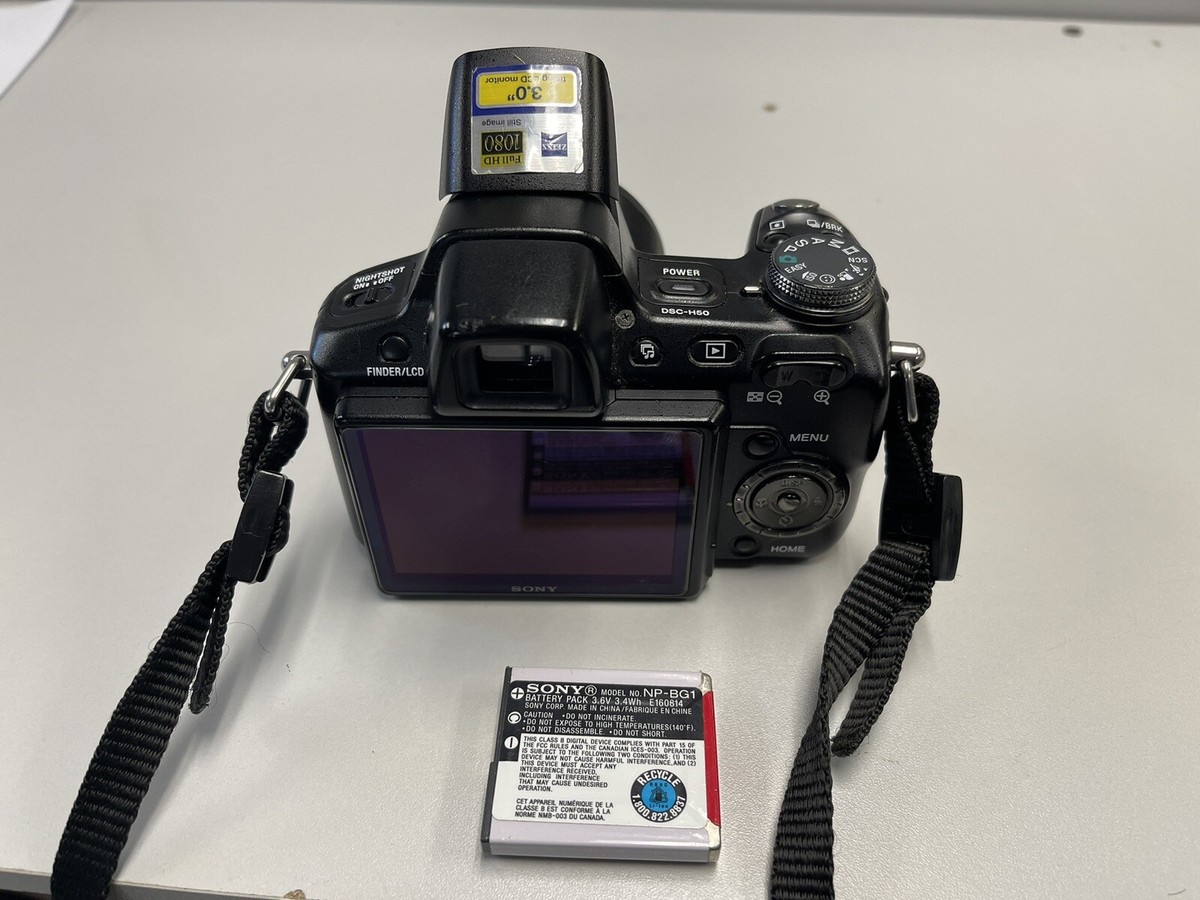 美品 SONY Cyber-shot DSC-H50 黒 メモリースティック付き Sony Cyber-shot DSC-H50 9.1MP Digital Video Camera w battery