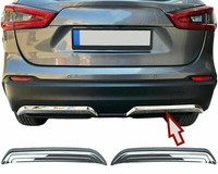 Set Edelstahl Blende Auspuff Chrom FüR Nissan Qashqai II Facelift Ab 2017