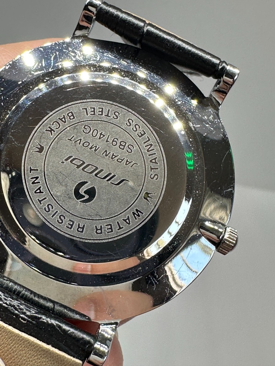 silver black sinobi watch sb9140g crack in the glass | eBay