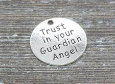 GUARDIAN ANGEL PROTECTION pendant 26" Sterling silver 925 necklace women men