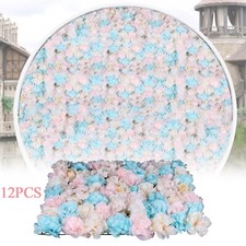 12 Stück Künstliche Blumenwand Rosenwand Hochzeit Wand Dekor Hintergrund 40x60cm