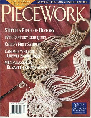Piecework Magazine March/April 1999 Crib Quilt Child's First Sampler Wheeler