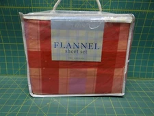 Twin Flannel Sheets Set 100% Cotton Includes Flat & Fitted Sheets Pillow Cover