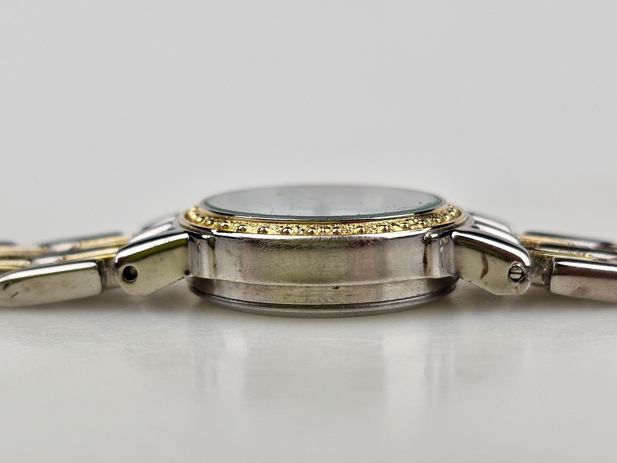 Paris Quartz Japan Movement Gold Silver Tones Wrist Watch 