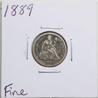 1889 10C Seated Liberty Dime in Fine Condition #3730