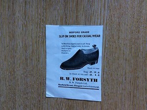 T1 2 Ephemera 1964 Advert R W Forsyth Glasgow Shoes Ebay