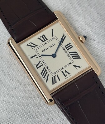 Cartier Tank Louis XL Rose Gold Mechanical Gents Watch 3280 32mm