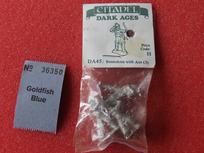 Citadel Dark Ages DA45 Wikinger Berserker Axt 3 Metallfiguren 1983 Spiele Workshop