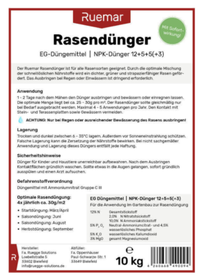 10kg Rasendnger NKP Sofortwirkung Dnger 12 5 5 3 EG-Dngemittel  Dngerkugeln | eBay.de