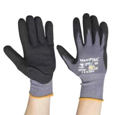 LOT 42-874 MaxiFlex Breathable Nitrile Grip Construction Gardening WORK GLOVES