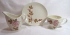 Red Wing Pottery USA Hand Painted RED WING ROSE Bread Plate Creamer Flat Cup GC