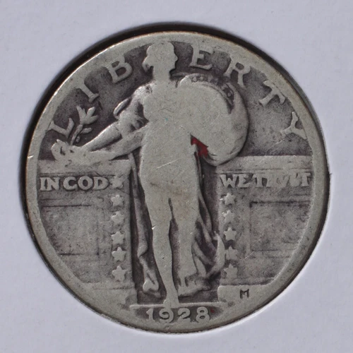 1928-P 25C Standing Liberty Quarter | G - Good | orig condition | actual coin