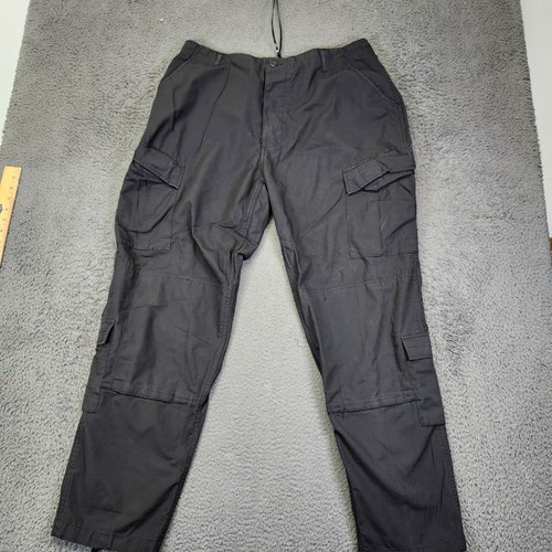 Rothco Tactical Cargo Pants Ripstop Utility Workwear Black Large Regular