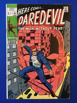 Daredevil #51 FN+ (6.5) MARVEL ( Vol 1 1969) Barry Smith art (3)