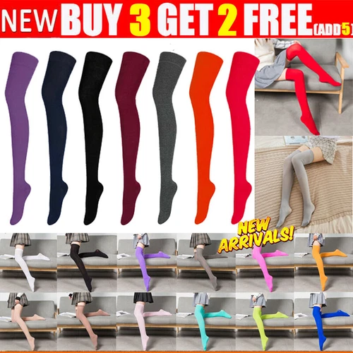 Damen Overknee Overknee Lange Socken Mädchen Strumpfhose Strumpfhose Strümpfe H - Bild 1 von 40