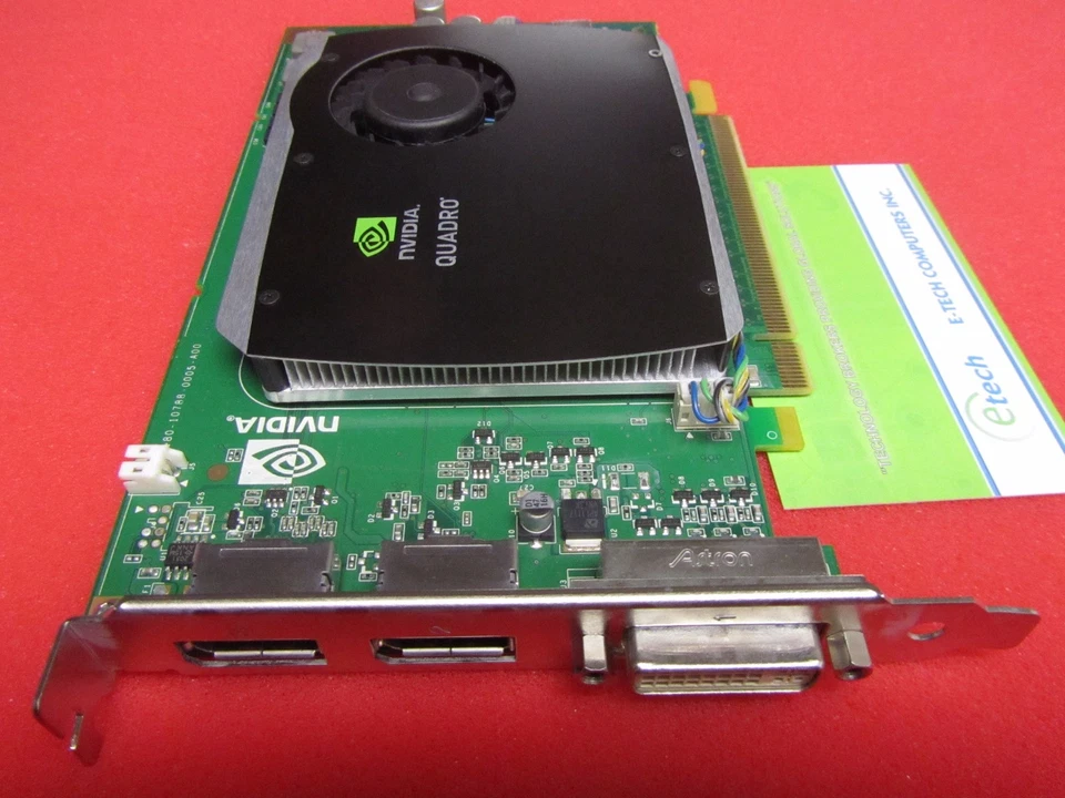 43V5890 – NVIDIA FX580 PCIe Video Card 512MB, 1 DVI 2 DP, PN 900-50788-0400-000 - Image 2 of 4
