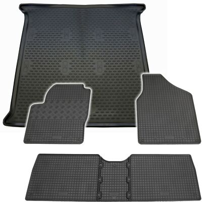 Gummi Kofferraumwanne Fußmatten für VW Sharan 1 1995-2010 Set Passform Matten Wa