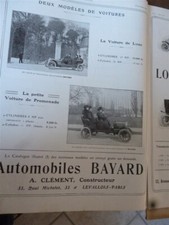 BAYARD automobile constructeur CLEMENT publicité papier ILLUSTRATION 1908 col B