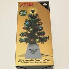 Nintendo The Legend of Zelda LED Light Up 10 inch Desktop Christmas Tree NEW USA