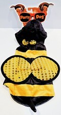 Bumble Bee Dog Costume Halloween Fancy Dress Up Pet By Party Dog Size XS/S NEW