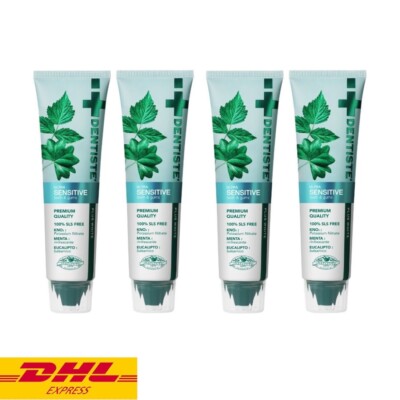 4x Dentiste Ultra Sensitive Toothpaste Teeth & Gum Premium Herbal Natural 100 g