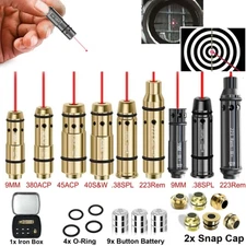 9mm/38spl/380ACP/40S&W/45ACP Dry Fire Laser Training Bullet  Cartridge Red Laser