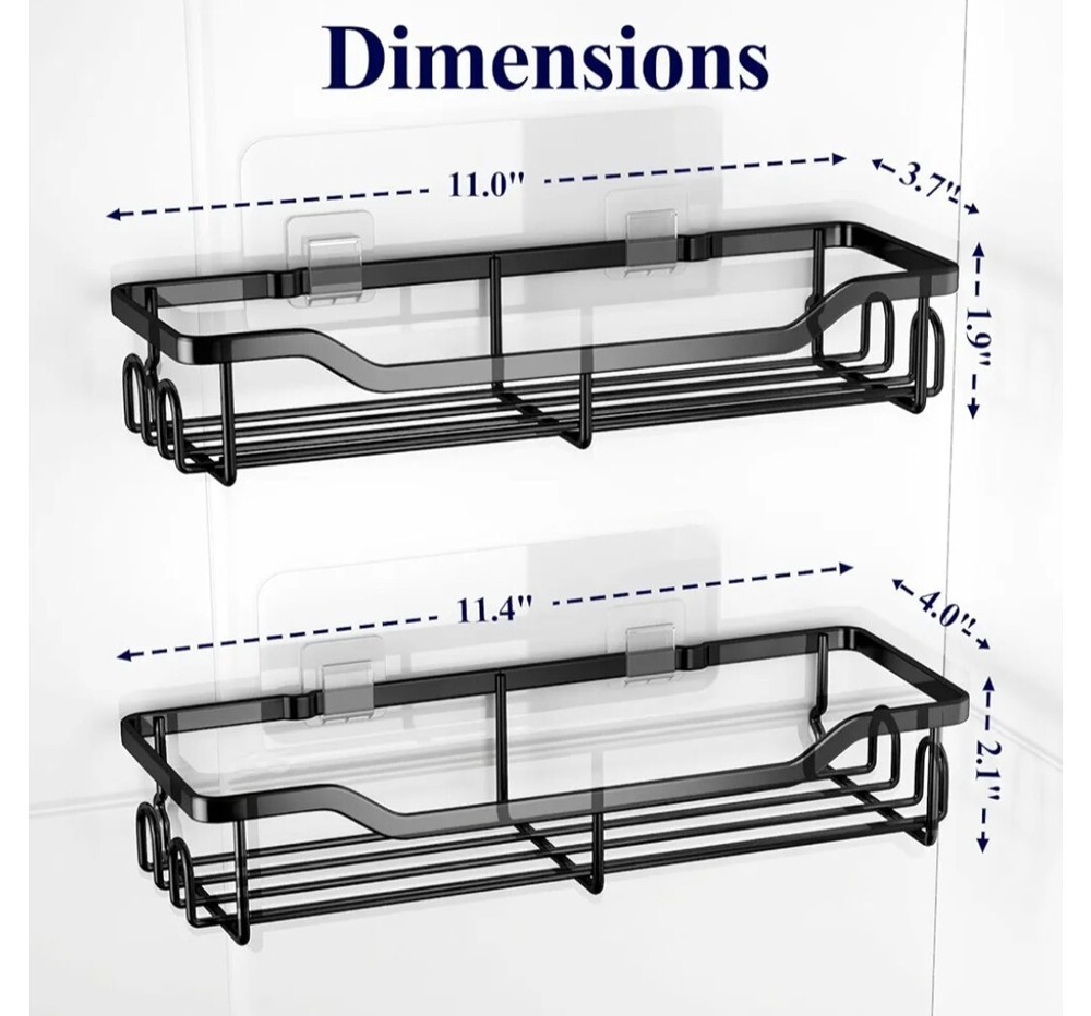 Shower Caddy Large - Adhesive Shower Organizer, Stainless Steel Shower Shelf B6
