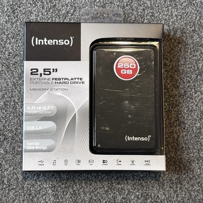 Intenso 250gb 2,5 Zoll Tragbare Festplatte USB 2.0 Neu Versiegelt