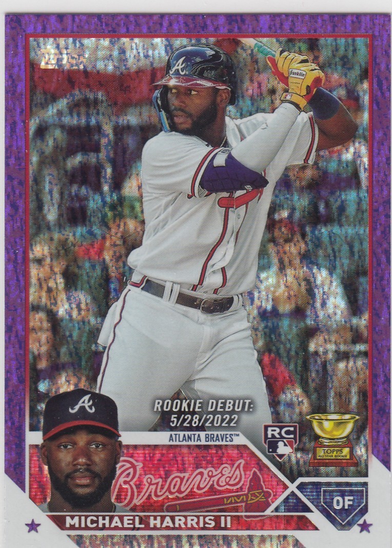 2023 Topps Update MICHAEL HARRIS II Purple Foil #US225 #/799 Braves Rookie