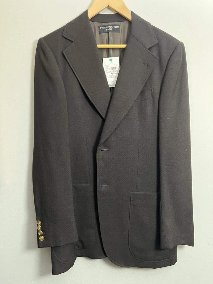 Men’s Blazer Size 37L Pierre Cardin Gold Button Suit Jacket - Image 2 of 4