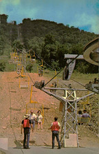Ghost Town Chairlift NC W.M. Cline Postcard 1963 Rare Sample Gene Aiken