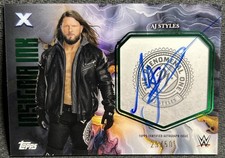 2025 Topps Exalted WWE Insignia Ink AJ Styles /50 Auto Green