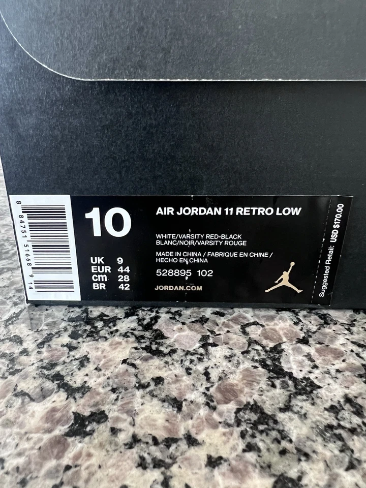 DS Jordan 11 Retro Low Cherry 2016 Sz 10 - Изображение 2 из 4