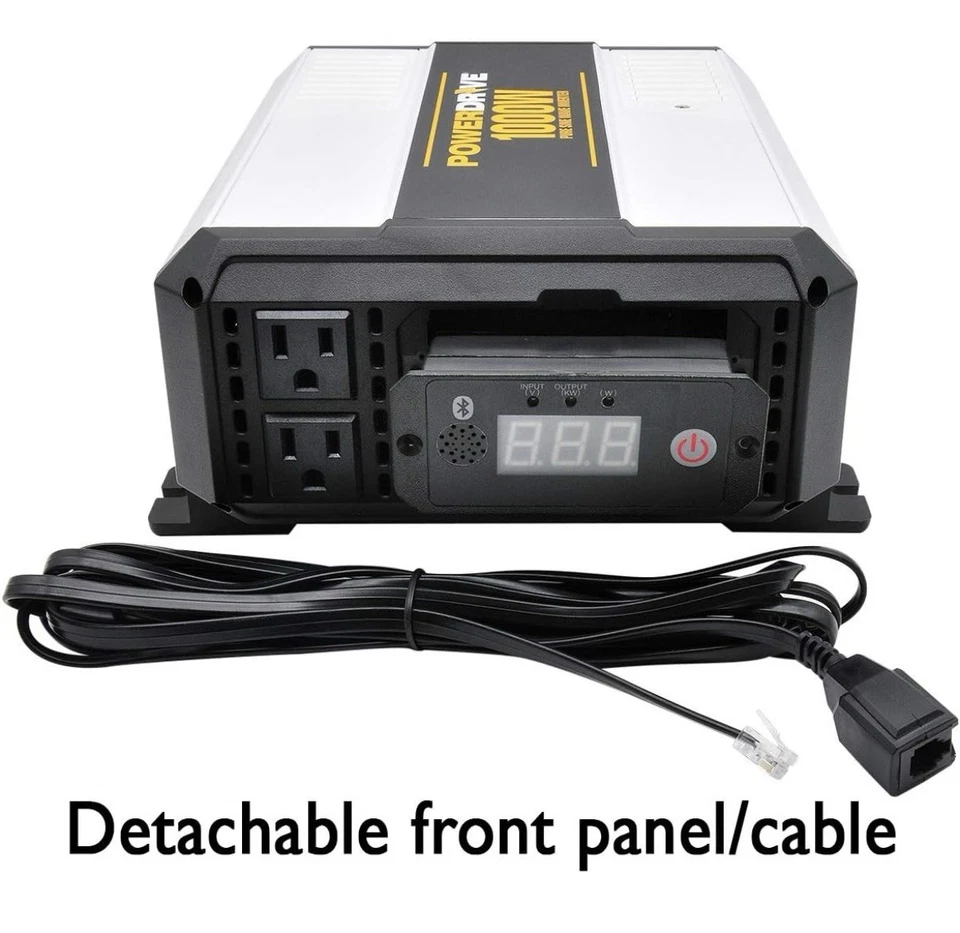 PowerDrive 1000 Watt Bluetooth Pure Sine Wave Power Inverter~PDIPS1000B - Image 3 of 4
