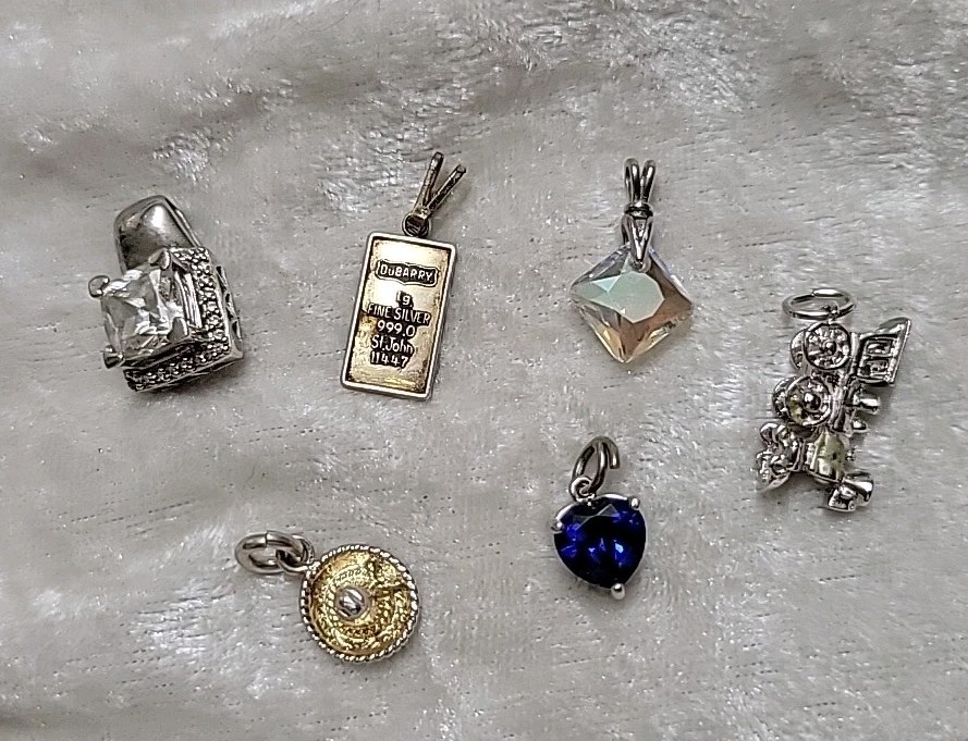 Vintage 925 Sterling Silver Charm Pendan Lot 6 Pc. | eBay