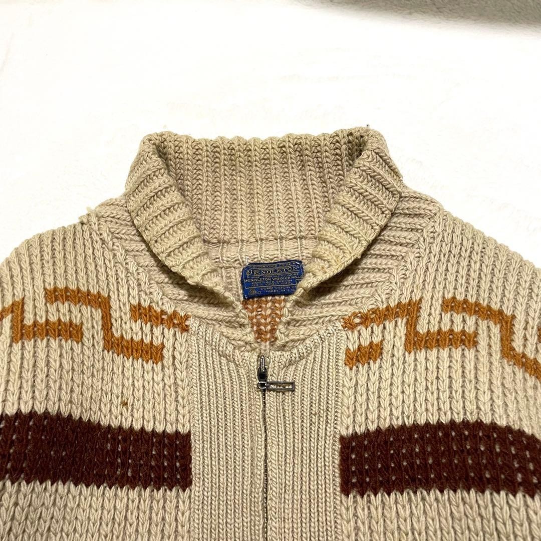 70S 80S Pendleton Native Pattern Cowichan Knit Me… - image 7