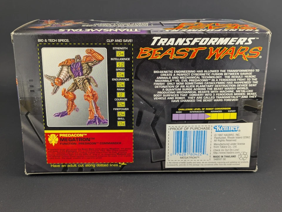 Transformers Beast Wars Transmetal Megatron SEALED Hasbro Vintage 1998 - Image 3 of 4