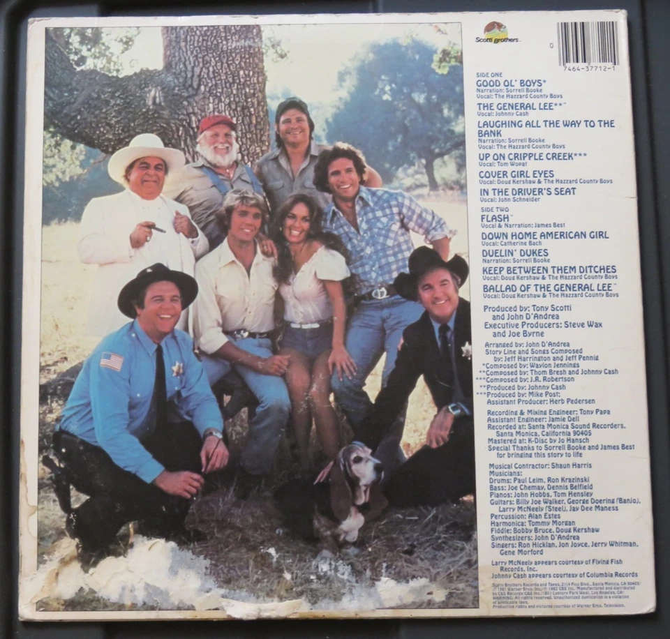 Dukes of Hazzard Movie Soundtrack LP - Scotti Brothers 1982 - Vinyl VG/Cover F - Image 4 of 4