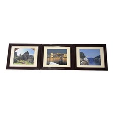 Set of 3 Framed Landscape Prints Wooden Frames Wall Art 15x12 EU Scenic Photos