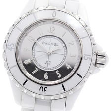 CHANEL J12 Mirror H4861 Ceramic White / mirror Dial Quartz Ladies Watch_918668