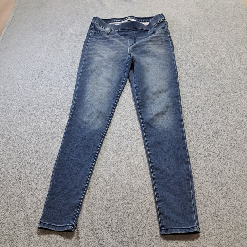 Style & Co. Blue Denim Jeans Womens Size Medium Faded Slim Fit Stretch Outdoor